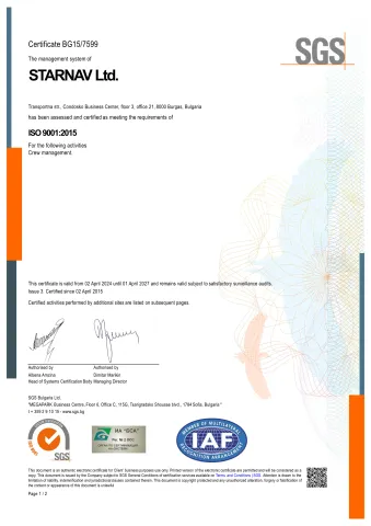 ISO 9001:2015 certificate